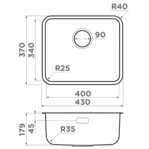 Комплект Omoikiri Omi 43-U/I-IN Ultra Mini + Tonami-BN