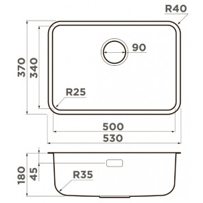 Комплект Omoikiri Omi 53-U/I-IN Ultra Mini + Tonami-BN