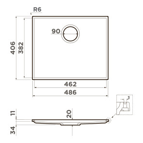 Omoikiri Kiten 48-INT-WH Omoikiri Kiten 48-INT-WH