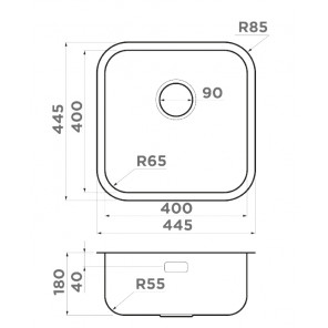 Omoikiri Omi 44-U/I Quadro IN