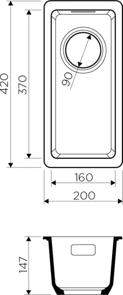 Мойка Omoikiri Kata 20-U-GR — фото 2
