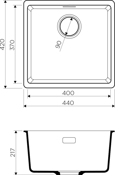 Мойка Omoikiri Kata 44-U-BL — фото 2