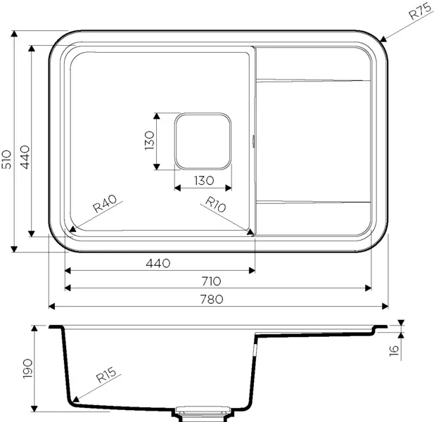 Мойка Omoikiri Tasogare 78-BL — фото 2