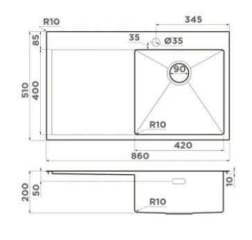 Мойка Omoikiri Akisame 86-IN-R — фото 2