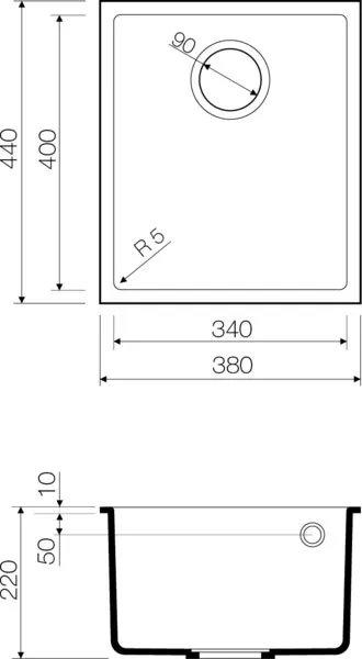 Мойка Omoikiri Bosen 38-U-GR — фото 2