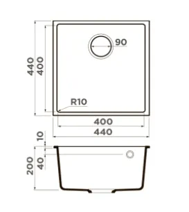 Мойка Omoikiri Bosen 44-U-BL — фото 2