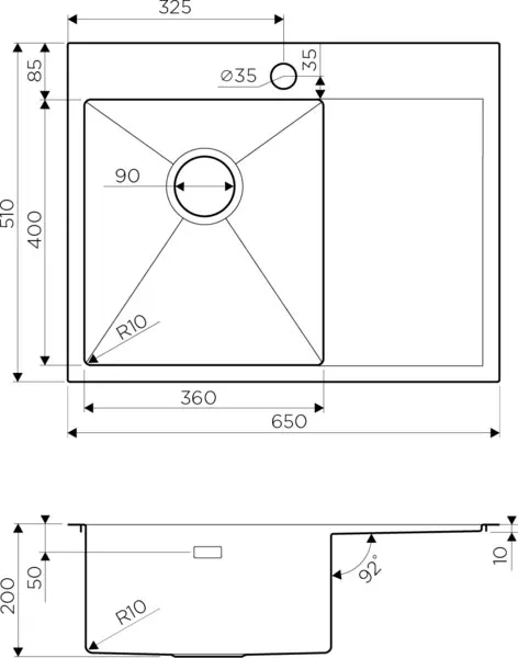 Мойка Omoikiri Akisame 65-LG-L — фото 2