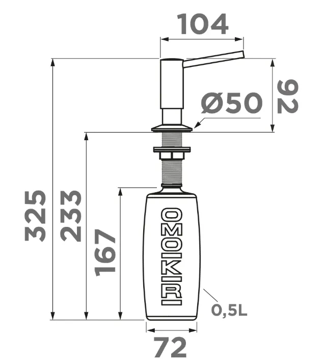 Дозатор Omoikiri OM-02-WH-P — фото 2