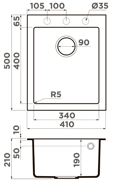 Мойка Omoikiri Bosen 41A-WH — фото 2
