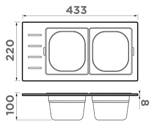 Контейнер Omoikiri DC-02-2-GB — фото 2