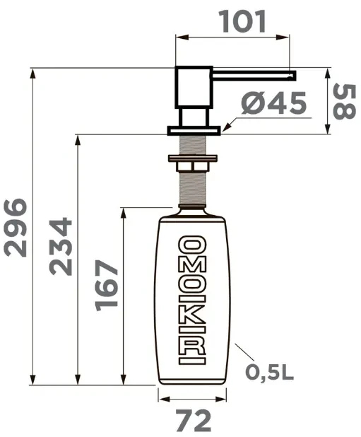 Дозатор Omoikiri OM-03-BL — фото 2