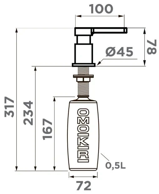 Дозатор Omoikiri OM-04-C — фото 2