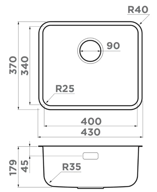 Мойка Omoikiri Omi 43-U/I-Ultra-Mini-GB — фото 2