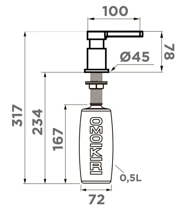 Дозатор Omoikiri OM-05-LG — фото 2