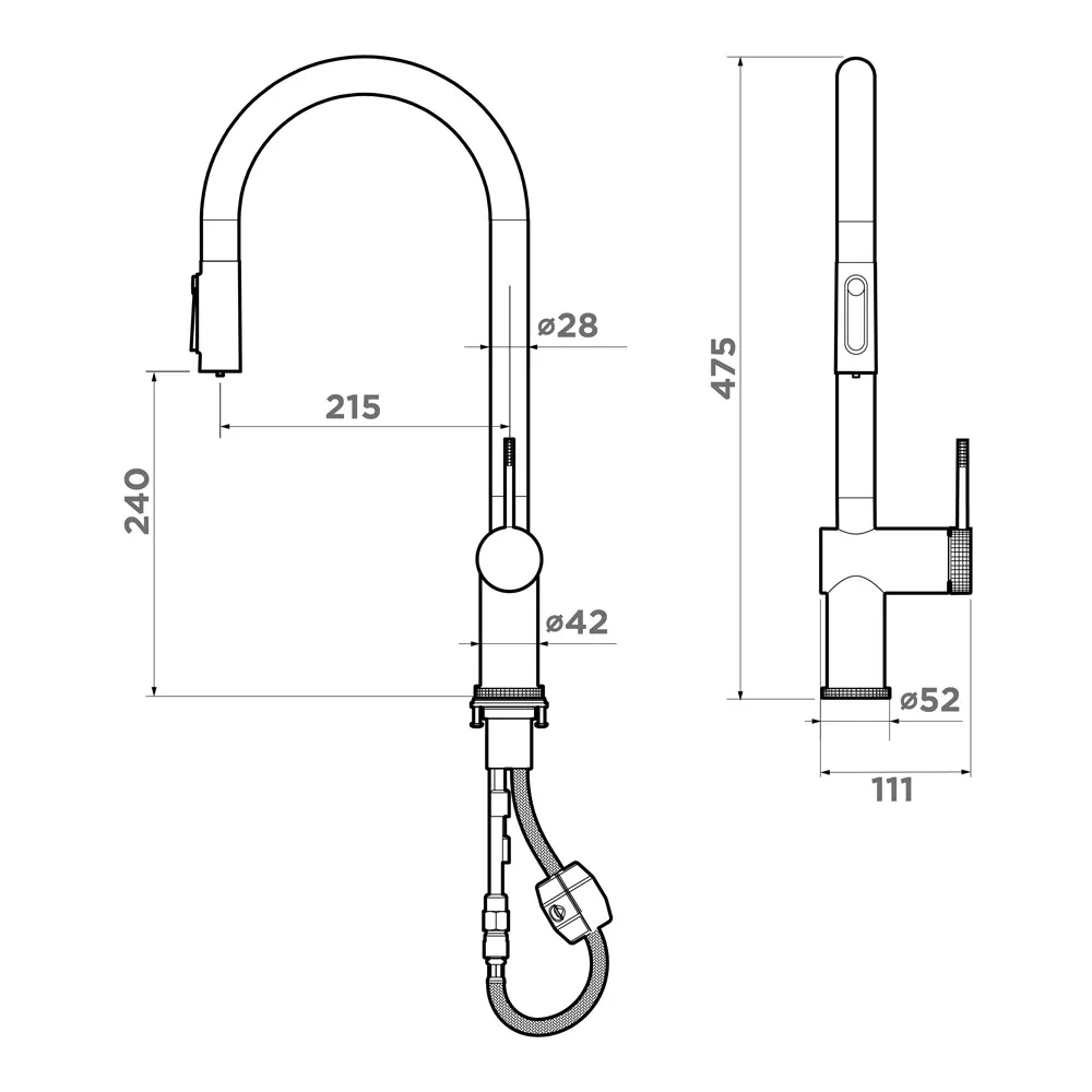 Смеситель Omoikiri Tahara-SB-LG — фото 4